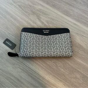 Guess Gray and Black Logo Wallet